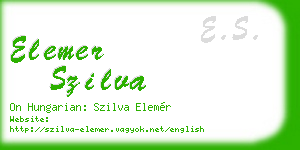 elemer szilva business card